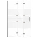 foldbar bruseafskærmning 100x140 cm sikkerhedsglas hvid