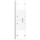 foldbar bruseafskærmning 100x140 cm sikkerhedsglas hvid