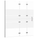 foldbar bruseafskærmning 120x140 cm sikkerhedsglas hvid