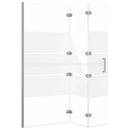 foldbar bruseafskærmning 120x140 cm sikkerhedsglas hvid