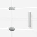 foldbar bruseafskærmning 120x140 cm sikkerhedsglas hvid