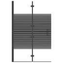 foldbar bruseafskærmning 80x140 cm sikkerhedsglas sort