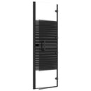 foldbar bruseafskærmning 80x140 cm sikkerhedsglas sort