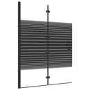 foldbar bruseafskærmning 100x140 cm sikkerhedsglas sort
