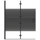 foldbar bruseafskærmning 100x140 cm sikkerhedsglas sort