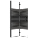 foldbar bruseafskærmning 100x140 cm sikkerhedsglas sort