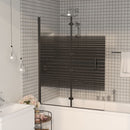 foldbar bruseafskærmning 100x140 cm sikkerhedsglas sort