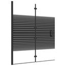 foldbar bruseafskærmning 120x140 cm sikkerhedsglas sort
