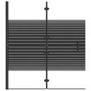 foldbar bruseafskærmning 120x140 cm sikkerhedsglas sort