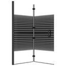 foldbar bruseafskærmning 120x140 cm sikkerhedsglas sort