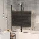 foldbar bruseafskærmning 120x140 cm sikkerhedsglas sort