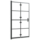 foldbar bruseafskærmning 80x140 cm sikkerhedsglas sort