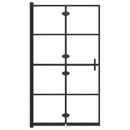 foldbar bruseafskærmning 80x140 cm sikkerhedsglas sort