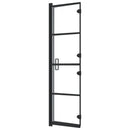 foldbar bruseafskærmning 80x140 cm sikkerhedsglas sort
