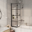 foldbar bruseafskærmning 80x140 cm sikkerhedsglas sort