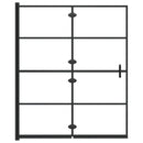 foldbar bruseafskærmning 120x140 cm sikkerhedsglas sort