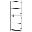 foldbar bruseafskærmning 120x140 cm sikkerhedsglas sort