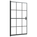 bruseafskærmning 80x140 cm sikkerhedsglas sort