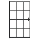 bruseafskærmning 80x140 cm sikkerhedsglas sort
