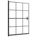 bruseafskærmning 100x140 cm sikkerhedsglas sort