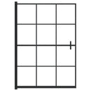 bruseafskærmning 100x140 cm sikkerhedsglas sort