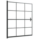 bruseafskærmning 116x140 cm sikkerhedsglas sort