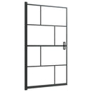 bruseafskærmning 80x140 cm sikkerhedsglas sort