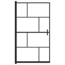 bruseafskærmning 80x140 cm sikkerhedsglas sort