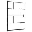 bruseafskærmning 100x140 cm sikkerhedsglas sort