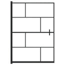 bruseafskærmning 100x140 cm sikkerhedsglas sort