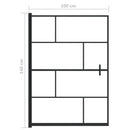 bruseafskærmning 100x140 cm sikkerhedsglas sort