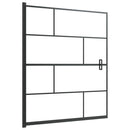 bruseafskærmning 116x140 cm sikkerhedsglas sort