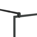 brusevæg 100x195 cm klart sikkerhedsglas sort