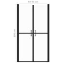 brusedør (88-91)x190 cm klart sikkerhedsglas