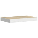 væghylder 2 stk. 40x23,5x3,8 cm MDF egetræsfarve og hvid