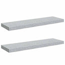 væghylder 2 stk. 80x23,5x3,8 cm MDF betongrå