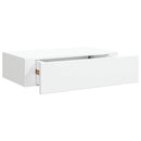 væghylder med skuffer 2 stk. 40x23,5x10 cm MDF hvid
