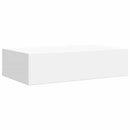 væghylder med skuffer 2 stk. 40x23,5x10 cm MDF hvid