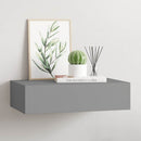 væghylde med skuffe 40x23,5x10 cm MDF grå