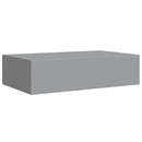 væghylder med skuffer 2 stk. 40x23,5x10 cm MDF grå