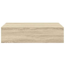væghylde med skuffe 40x23,5x10 cm MDF egetræsfarvet
