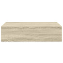 væghylder med skuffer 2 stk. 40x23,5x10 cm MDF egetræsfarvet
