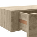 væghylder med skuffer 2 stk. 40x23,5x10 cm MDF egetræsfarvet