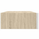 vægmonteret skuffehylde eg og hvid 40x23,5x10 cm MDF