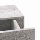 hylder med skuffe 2 stk. 40x23,5x10 cm MDF betongrå