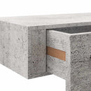 hylder med skuffe 2 stk. 40x23,5x10 cm MDF betongrå