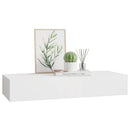 væghylde med skuffe 60x23,5x10 cm MDF hvid