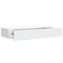 væghylder med skuffer 2 stk. 60x23,5x10 cm MDF hvid