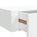 væghylder med skuffer 2 stk. 60x23,5x10 cm MDF hvid