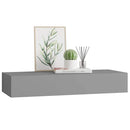 væghylde med skuffe 60x23,5x10 cm MDF grå